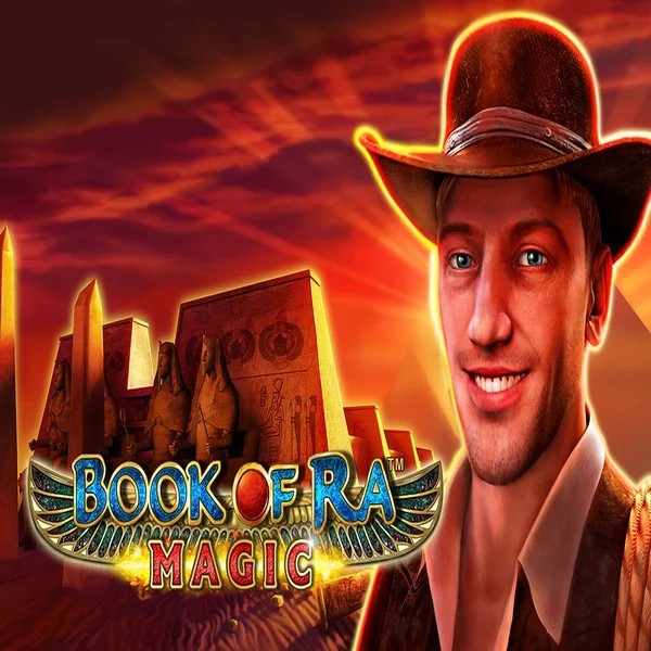 Book of Ra Magic slot visual from Greentube available on pelikaani-casinos.fi