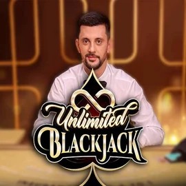 Unlimited Blackjack logo by Ezugi at Pelikaani Casino